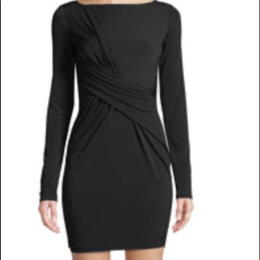 Bailey black draped Clandestine dress